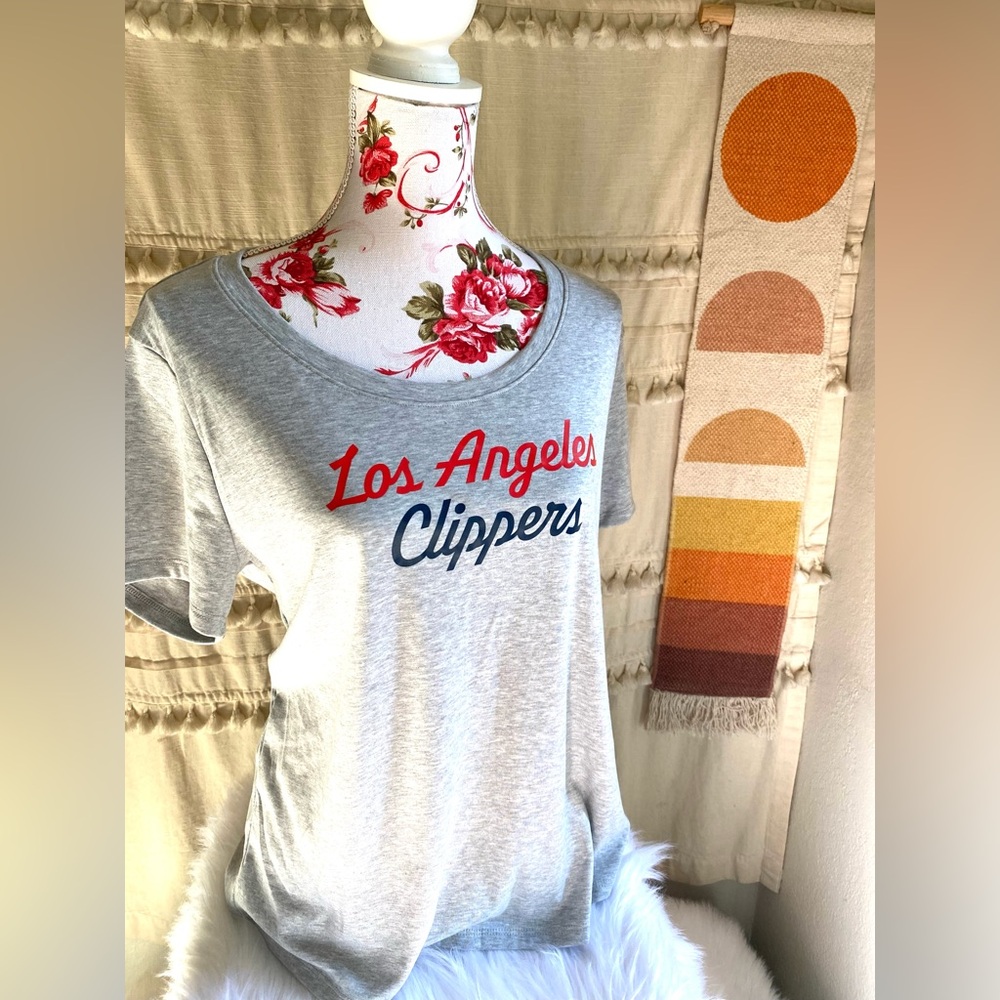 Gray Los Angeles Clippers Women's Short Sleeve Tee